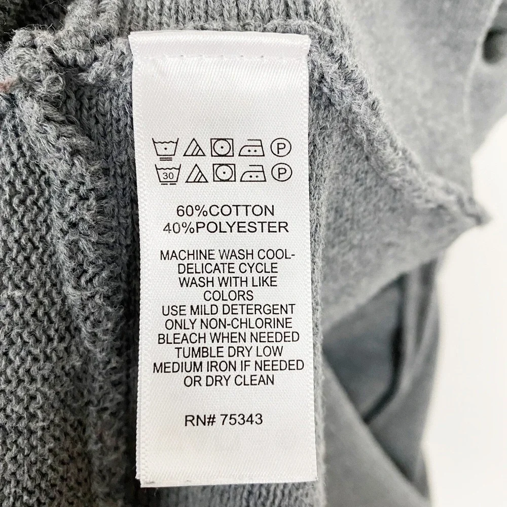 Dakini‎ Cowl Neck Drawstring Knit Tunic Pullover Sweater Womens Size M Gray